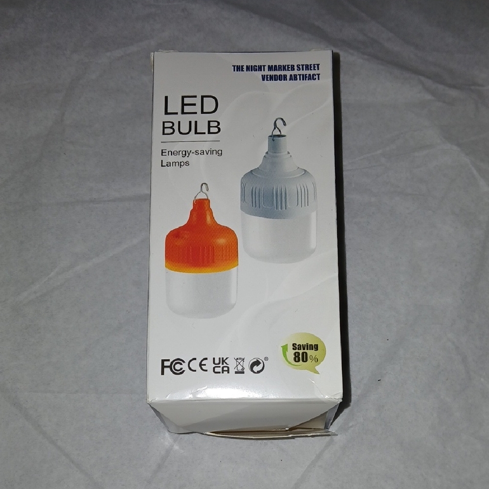 The Night Market Street Vendor Artifact LED Bulb - Orange and White